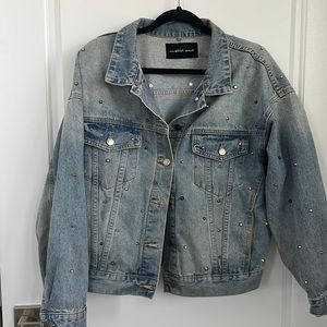 Distressed denim jacket Sz M